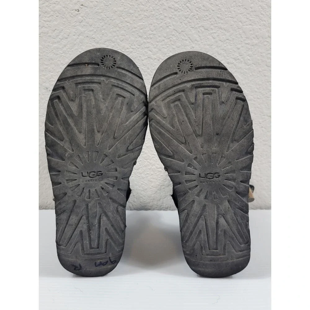 UGG Suede‎ Short Boots Meadow 1008043 Black Womens 7